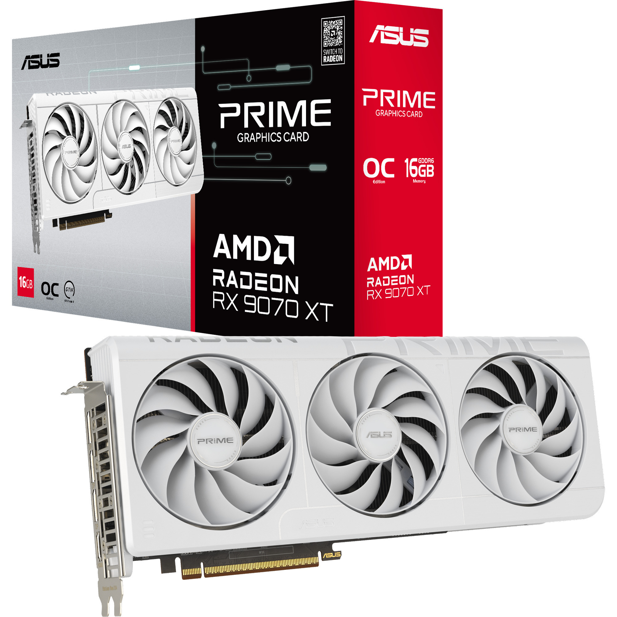 ASUS PRIME RX 9070 XT OC White
