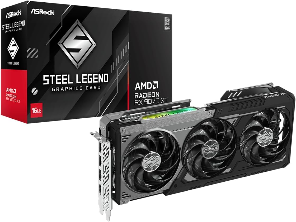 ASROCK RX 9070 XT Steel Legend Dark