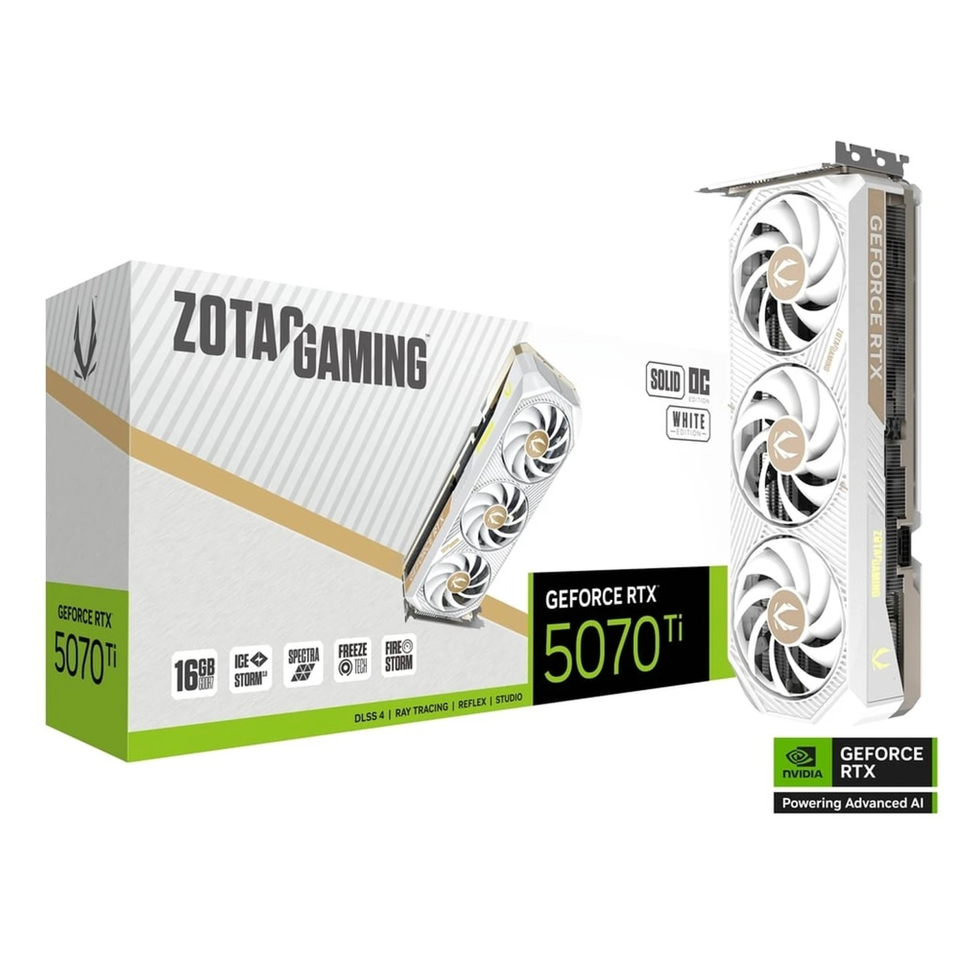 RTX 5070TI 16 Go Solid Core OC Édition Blanche