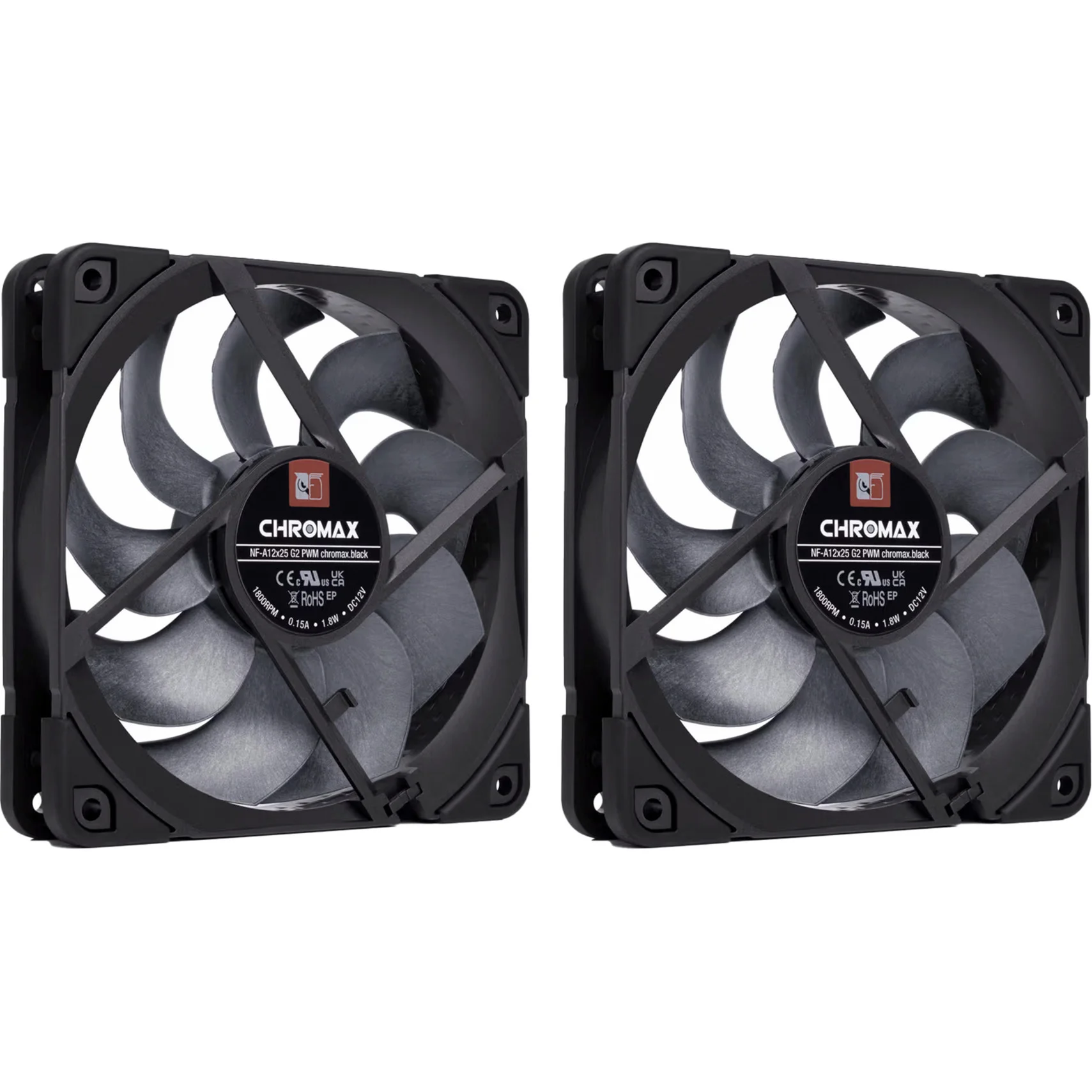 NF-A12x25 G2 PWM chromax.black x2