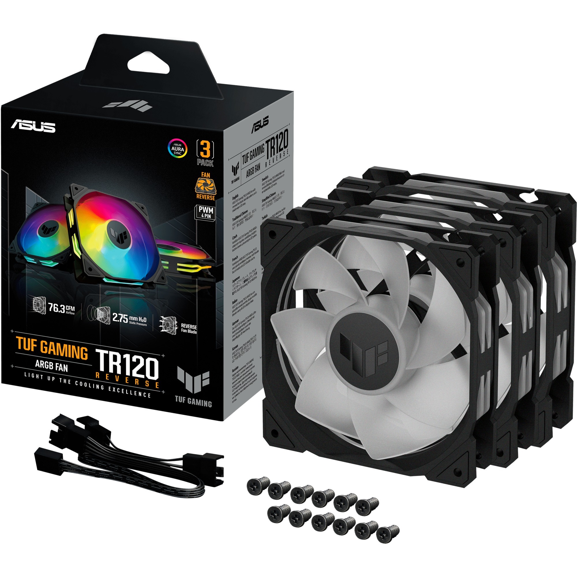 TUF Gaming TR120 ARGB Reverse x3
