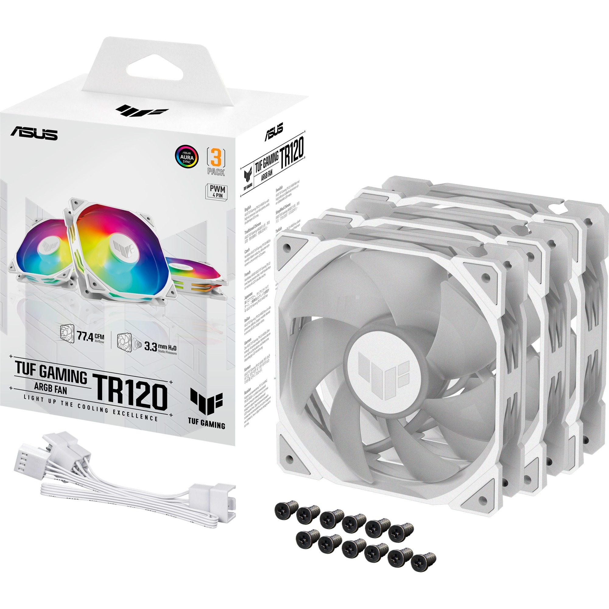 TUF Gaming TR120 ARGB Blanc Reverse  x3