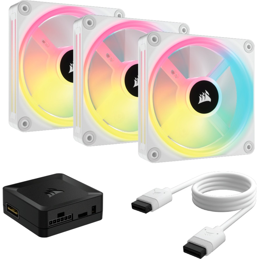 iCUE LINK QX120 RGB blanc Starter kit x3