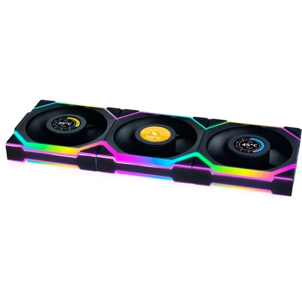 UNI FAN SL120 LCD Wireless RGB x3