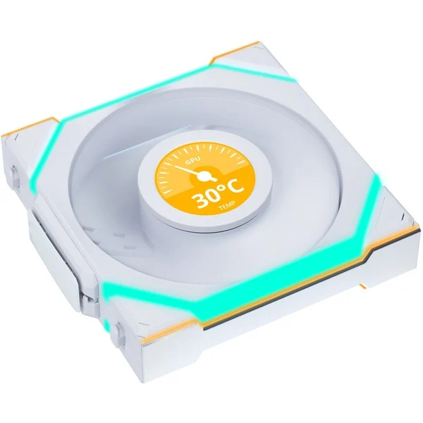 UNI FAN SL120 LCD Wireless Reverse Blade white RGB