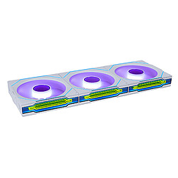 UNI FAN SL120 Wireless Reverse Blade RGB White x3